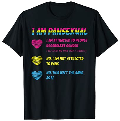 Pansexual I Love Pan Gender Pride LGBTQ Gay T-Shirt