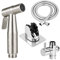 DXLing Bidet Handbrause Sprayer für WC - Hand Bidet Sprayer Set mit G1/2 T-Ventil, Schlauch und Halter - Silber