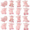 Runup kleine Glücksschweine, 16 Glücksschweinchen Mini Schweinchen 3.5 cm Glücksbringer ​Tischdeko Prüfung, für DIY Handwerk, Kuchen Dekoration, Fee Garten Decoratino
