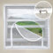 Mellroom Adjustable Window Screen Replacement, White 160X160cm(63X 63) with Zipper Opening, Easy to Open Your Windows