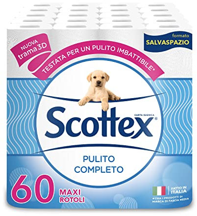 Scottex Lot de 60 rouleaux maxi (12 x 5)
