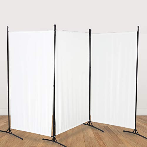 Ikodm Paravent 3 Teilig 260 x 180 cm, Trennwand Balkon Sichtschutz Stellwand Faltbar für Aussenbereich, Büros - Beige