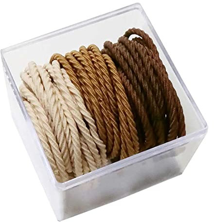 XPEX 50 Stück Haargummis,Gummiband Haare, Haargummis,Hohe Elastizität, haarfreundlich, für alle Haartypen geeignet, für Kinder Mädchen Frauen(brauner Kaffee)