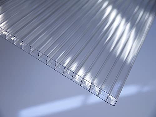 Polycarbonat Blueline Stegplatte 16mm, klar, Steg 3-Fach die umweltfreundliche Doppelstegplatte 980mm x 6000mm