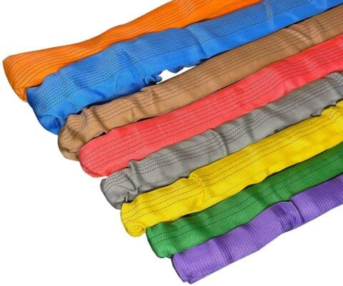 Lifting Round Slings Polyester Endless Lifting Strop 1 Ton to 10 Ton (Green (2 Tonne SWL), 3M EWL (6M CIRC))