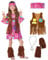 Morph Kostüm Hippie für Kinder Mädchen, Perfekt für Karneval, Kreatives Hippi Design, Ideal für Fasching, XL