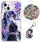 Demon -Slayer Hülle für iPhone 6s Anime Kanaea Handyhülle [Mit Schlüsselbund und 50pcs Aufkleber] Cartoons Transparent Silikon Case Hülle für iPhone 6s