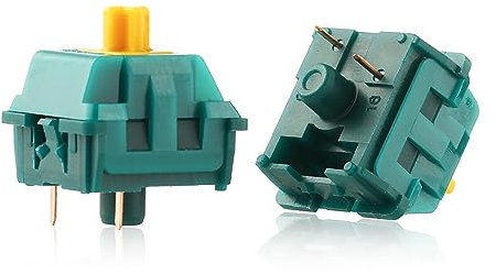 Redragon Interruptor mecánico táctil A120, montaje en placa de 3 pines, equivalente táctil silencioso, interruptor de teclado DIY intercambiable en caliente (70 interruptores, tapa de tecla +