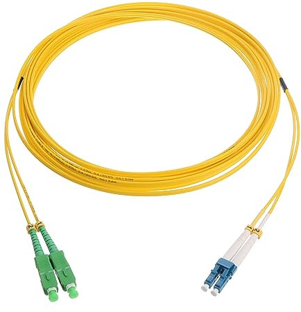 sourcing map 1Pcs 9.8Ft Single-Mode Duplex Fiber Optic Patch Cable LSZH Fiber Jumper Optical LC/UPC to SC/APC for Data Centers Router Switches Transceivers
