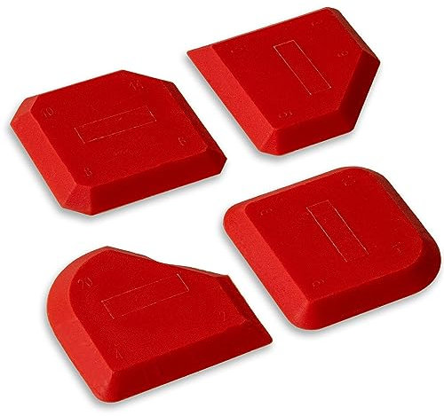 Beyer & Otto 4er Set Fugenglätter | Fugenwerkzeug mit 17 Fugenvariationen | Caulking Kit | Fugenabzieher inkl. Aufbewahrungsbox für Acryl, Silikon und andere Dicht und Klebstoffe