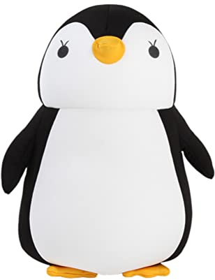 2 in 1 Reisekissen, Niedliches Pinguin U förmiges Nackenkissen, Nackenstützkissen, Niedliches Cartoon U Kissen für Flugzeug, Auto, Zug, Bus und Zuhause (black)