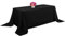 1 Packung Schwarze Polyester-Tischdecke für 8 Fuß große rechteckige Tische, 90 x 156 Zoll Polyester-Stoff-Tischdecke, knitterfrei, waschbar, Tischdecke, für Hochzeit, Geburtstag, Party Dekoration