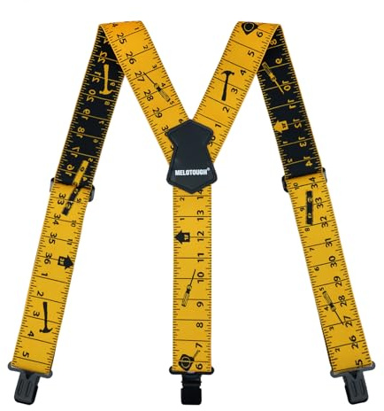 MELOTOUGH Herren-Hosenträger 5,1 cm breit, elastisch, Y-Rücken, strapazierfähige Hosenträger mit starkem Clip für Hosen