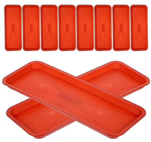 HANABASS Plateau De Soucoupe De Pot Rectangulaire en Plastique: 10 Pièces Plateaux D'égouttage Soucoupes De Pot De Fleur Plateau De Bonsaï De Base De Fleur pour Plantes D'intérieur Et
