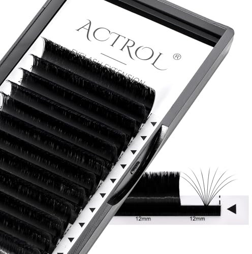 ACTROL Easy Fan Lashes Eyelash Extensions 0.07 D 70° Curl 16mm Mixed Tray Mink Volume Premade Russian Lashes 3D-20D Withstand 100℃