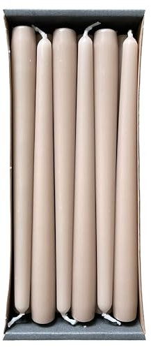 Nordring 12 Stück Spitzkerzen 2,3 cm x 25 cm hoch sand, Ral-zertifiziert