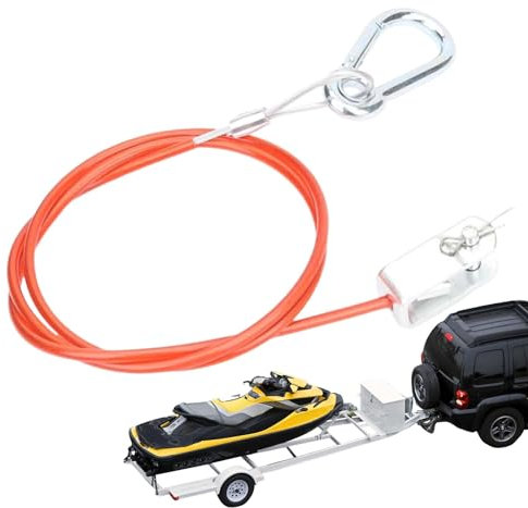 Bootsgurte für Anhänger, Abschleppseil mit Haken, Abschleppseil für Anhänger, Zugseil mit Klemme, 3,3 Fuß, Abschleppseil mit Klemme und B