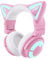 YOWU RGB-Katzenohr-Kopfhörer CE kabelloses 5.2 faltbares Gaming-Headset (CE, Rosa)
