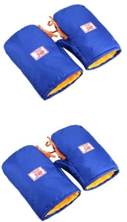 JECOMPRIS 2paare Winterhandschuhe Für Und Fahrrad Dicke Gefütterte Outdoor-Handschuhe Blau Schutz Vor Kälte rutschfest Für Und