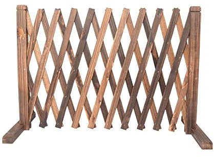 MagiDeal madera extensible Panel de pantalla de jardín plegable Puerta de jardín independiente celosía Accesorios de fotos para patio de casa