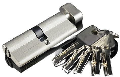 Türschließzylinder, Zylinderschloss, Haustürschloss, 50 mm 55 mm 60 mm Schließzylinder 5 Schlüssel Doppel- oder Einzelschlosskern Messing Schlafzimmerschloss Schließzylinder(70 mm 35 35)