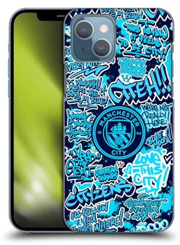 Head Case Designs Officially Licensed Manchester City Man City FC Patterns Graffiti Tags by Murwalls Hard Back Case Compatible With Apple iPhone 13