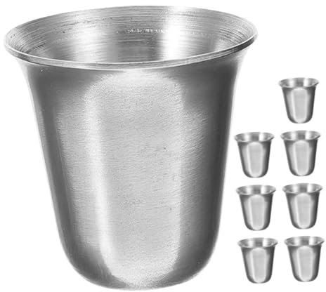 MAGICLULU 8St Kelch trinkbecher barzubehör Aluminiumbecher Gold Cup Brot und Wein zur heiligen Kommunion Kommunionsbecher aus Stahl für Ordensleute religiöse Tasse Rostfreier Stahl Silver