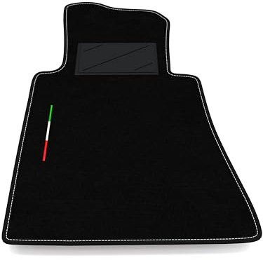 Automatte nur auf der Fahrerseite, 1 Stück, kompatibel mit Mercedes W123 1975-1986 | 1 maßgeschneiderter Teppich, Italien-Flagge