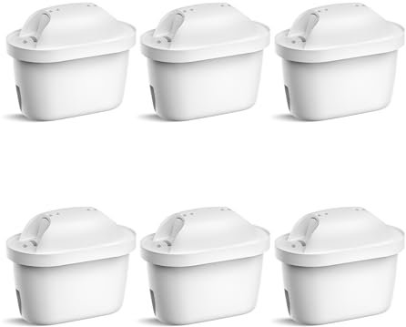 WaterJingYi Wasserfilter Ersatz für Brita® Marella® Kanne Wasserkocher, Neuer, Verbesserter Filter Zur Reduzierung Des TDS Kompatibel mit Brita® Maxtra+® Plus Maxtra Pro® All-in-1,6er Set (PLUS)
