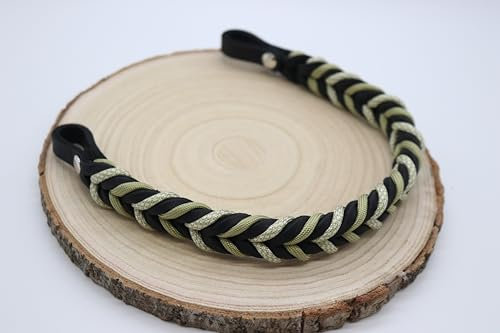 Equimour Stirnriemen „Ledertraum“ – konfigurierbar aus Fettleder & Paracord | Für Trense & Kandare | Handgemacht in Deutschland | Reitzubehör & Geschenk für Reiterin & Pferdeliebhaber