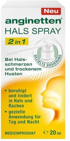 ANGINETTEN Halsspray 2in1 Erw. 20 ml