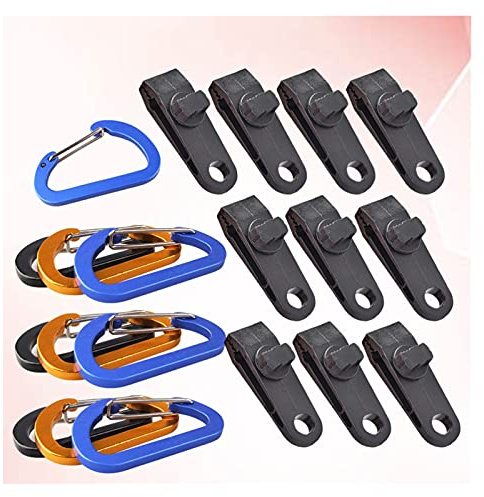 BANGHA Kederhaken,Kederleisten Haken 20 stücke Tarp Clips Heavy Duty Winddichte Markise Klammer Griff Zelt Clips Camping Carabiner Haken Schnalle Clip Accessoire Camping