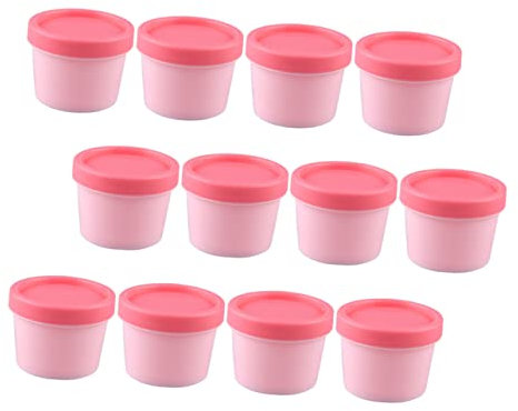 MUCKLILY 12Pièces Pots de Vides avec Couvercle Conteneurs de Stockage Cosmétiques Idéaux pour Déplacements Maison
