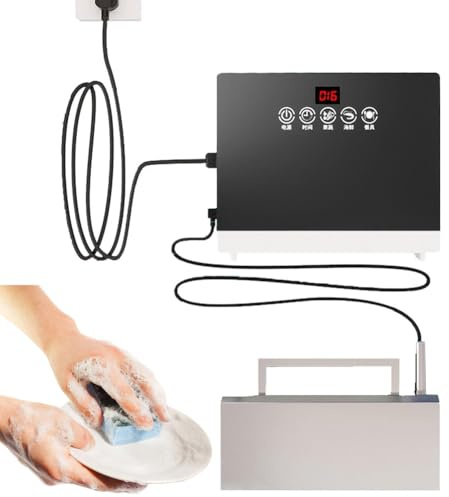 ZMJGLL Lave-Vaisselle à ultrasons pour évier, Lave-Vaisselle électrique 360 ​​W avec Commandes tactiles, Lave-Vaisselle pour Fruits et légumes.