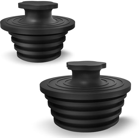 Bathtub Drain Stopper - 2 Pack Universal Shower Drain Cover & Sink Strainer, Tub Stopper Bathtub Drain for Bathroom, Tub, and Shower Drain - Easy Install Shower Drain (Black)