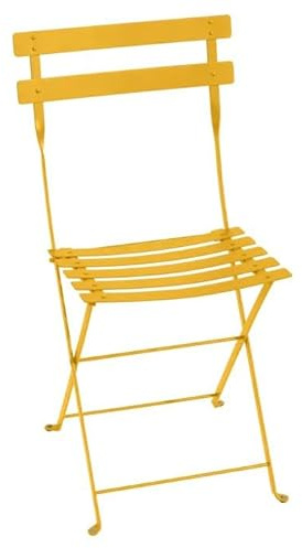 Fermob FE-BISTROCH/M Stuhl, Stahl, Honigfarben, Rechteckig, 42 x 50 x 82 cm, Sitzhöhe 46 cm, für Innen- und Außenbereich