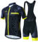 JOGVELO Fahrradbekleidung Set, Radtrikot Kurzarm Herren Atmungsaktiv Kurzarmtrikot MTB Fahrrad Bekleidung, XL