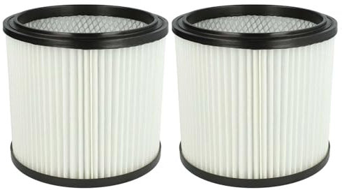 vhbw 2x filtre plissé compatible avec Rowi 20 PX 1.1, FAM Aquavac, Nevac PT450, GO On NT 1300i, Tarrington House WVC3500 aspirateur - blanc