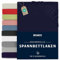 Dreamzie - Spannbettlaken 140x190/200cm - Baumwolle Oeko Tex Zertifiziert - Dunkelblau - 100% Jersey Spannbetttuch 140x190/200