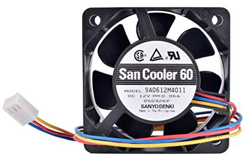 zyvpee 9A0612M4011 Ventilateur de Refroidissement 3 Fils 6 cm 12 V 0,06 A 6025 60 mm