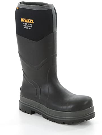 DEWALT Men's Hobart Steel Safety Toe, Wellington Boot, Black, UK10 (EU44)