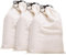 MISSLO Set of 3 Cotton Breathable Dust-Proof Drawstring Storage Pouch Multi-Functional Bag，Beige (Pack 3 L)