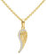 My Gold Schmuckset (Halskette & Anhänger) Echtes Gelbgold 375 Gold (9 Karat) Zirkonia Flügel 24mm x 6mm 45cm Melly Set Y-04699-G601-CZC-whi-F45cm