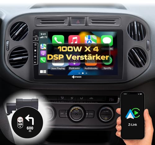 DYNAVIN Android Autoradio Navigatore per VW Golf 5 Plus | Tiguan 2007-2016, 9 pollici OEM Radio con Wireless CarPlay e Android Auto | Head-up Display | Dab+ Radio: D9-83B Premium Flex