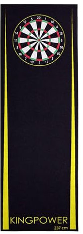 Kingpower Dartteppich mit Abwurflinie, Dart Zubehör mit Motiv, Dartmatte mit Oche, pflegeleichter Teppich rutschfest, Auswahl:Design 13-237 x 80 cm