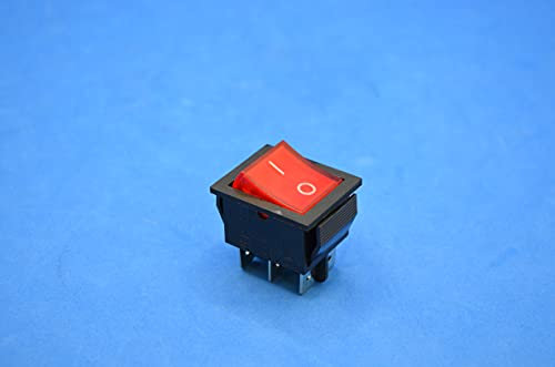 INTERRUTTORE BIPOLARE ROSSO LUMINOSO 6C 20A 250V