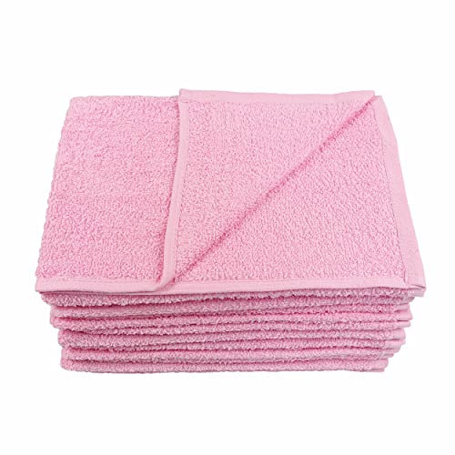 Bright Bots Terry Towelling Cloth Nappies Reusable Diapers 100% Cotton Absorbent Nappies (60 x 60) (Pink)
