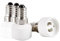 Mextronic Keramik Fassung Konverter 4x lampenfassung Adapter Konverter E14 Fassung auf GU10 Sockel Lampenadapter für LED-Leuchtmittel, Halogenlampen, CFL Leuchtmittel