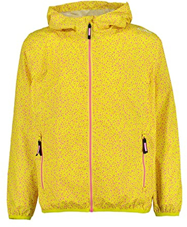 CMP Mädchen Giacca Da Pioggia Bambini Con Cappuccio Fisso Knit Tech Melange Fleece Jacket, Woman, Corallo-Red Kiss, 56, Zitrone, 176 EU