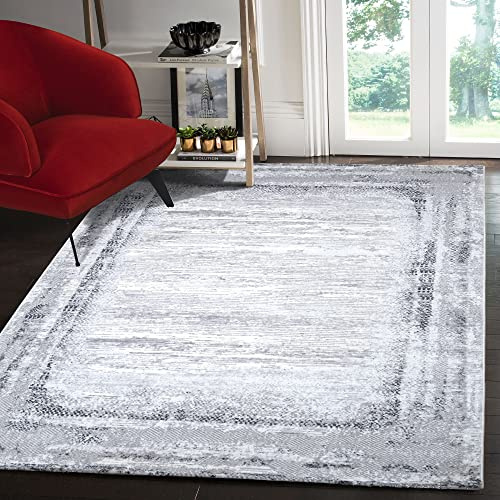 SANAT Teppiche für Wohnzimmer - Harmony - Kurzflor Teppich, Geeignet für Flur, Esszimmer, Schlafzimmer, Küche und Kinderzimmer Öko-Tex 100 Zertifizier - Natürlich-Hellgrau, 80X300 cm